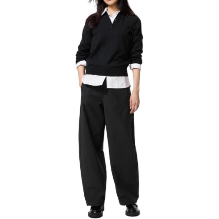 

Женские повседневные брюки черного цвета UNIQLO, черный