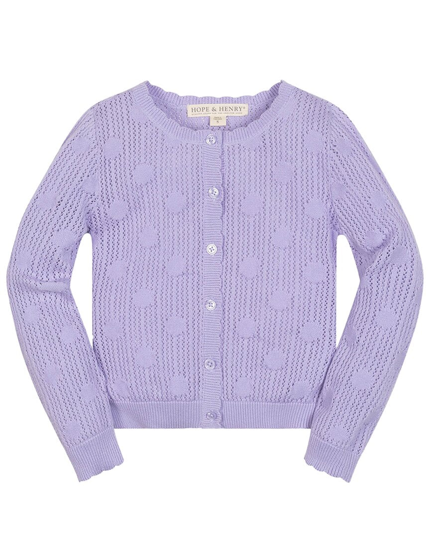 

Кардиган Hope & Henry Mesh с фестончатым краем Hope & Henry, розовый