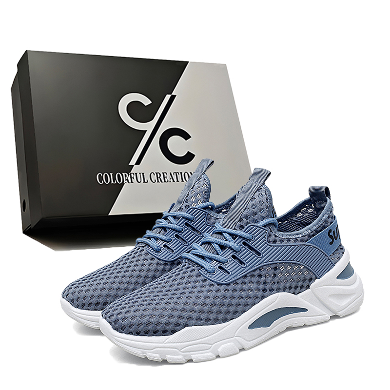 

Амортизаторы, противоскользящие, износостойкие, дышащие, низкие повседневные туфли, мужская коробка Colorful Creations, Blue