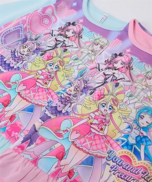 Пижама длинный рукав Kimi to Idol Precure светящаяся, саксоно-голубой — фото 3