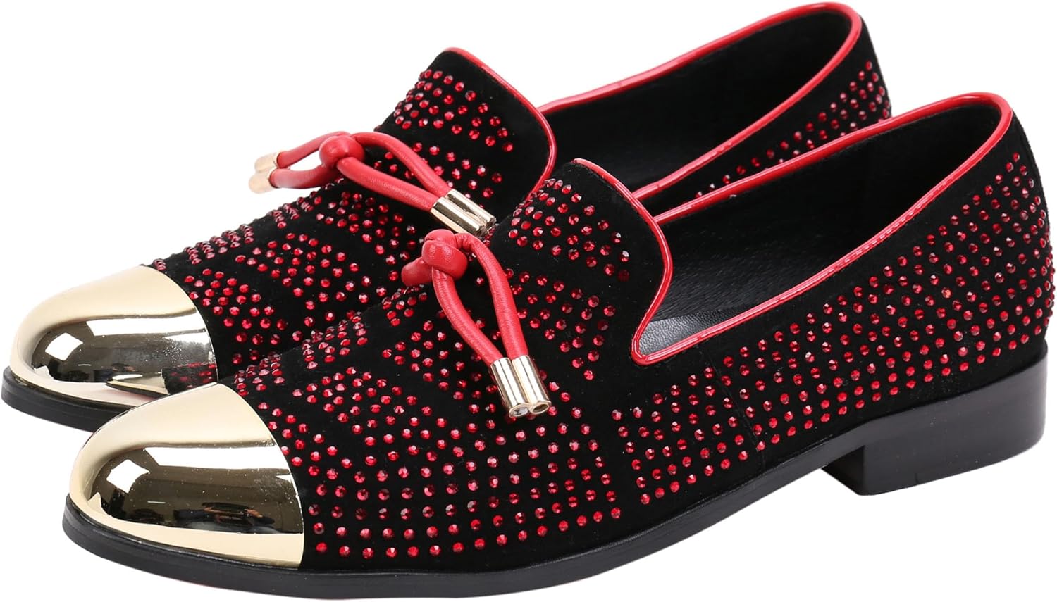 

Мужские лоферы Santimon мокасины из блестящей кожи с металлическим носком, повседневные, для вечернего образа, красный