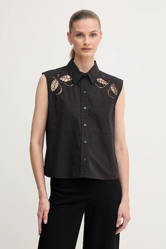 

Хлопковая рубашка Dkny, черный