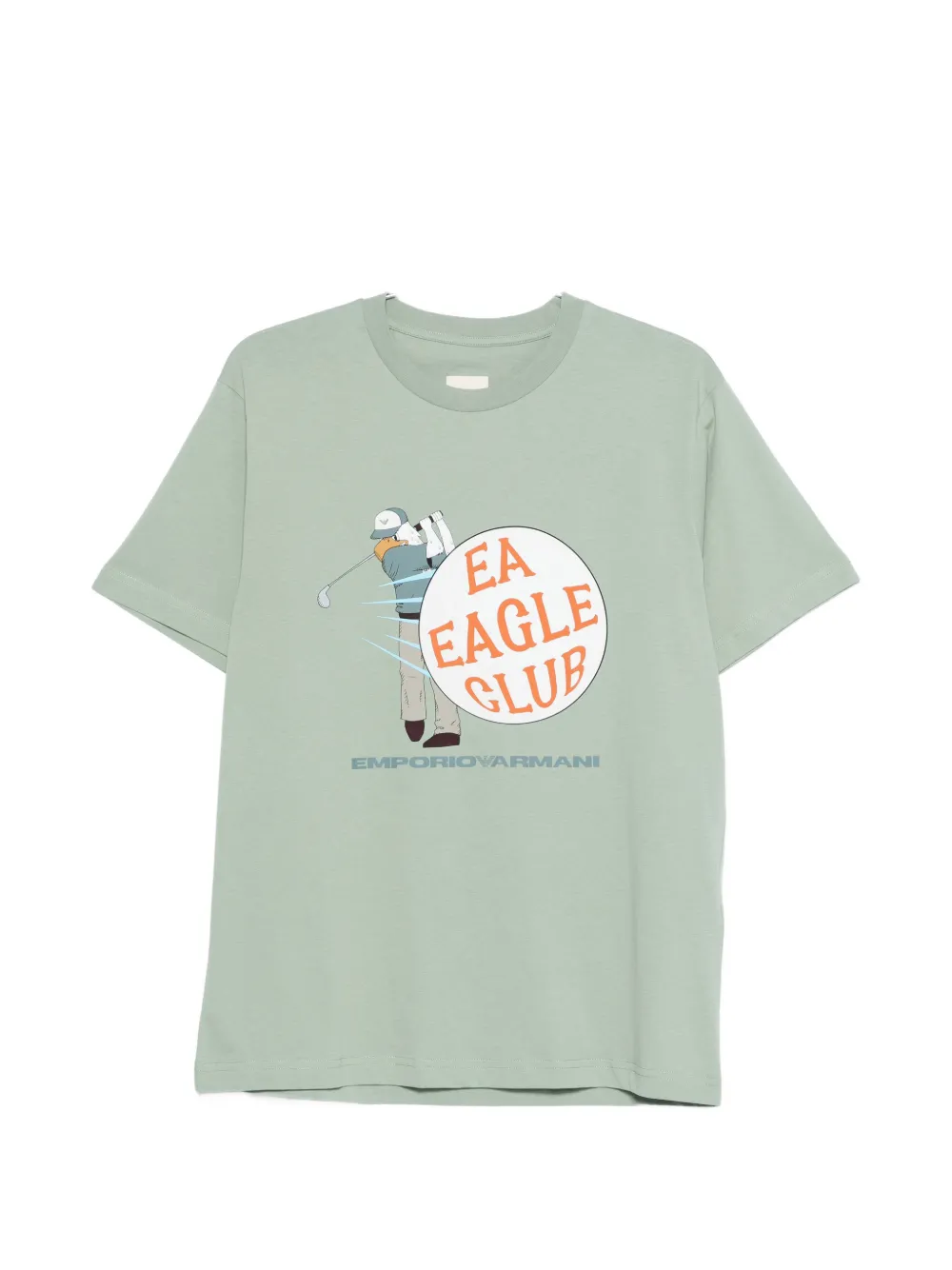 

Футболка с графическим принтом и круглым вырезом Emporio Armani, зеленый