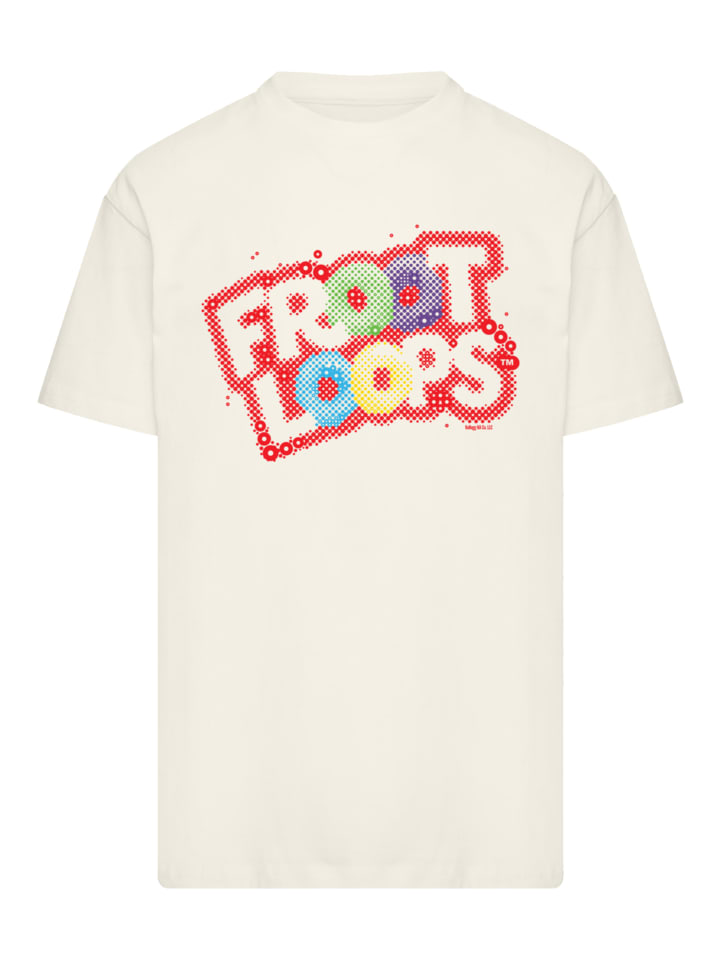 

Футболка большого размера с принтом Kellogg's Froot Loops и принтом хлопьев для завтрака в стиле поп-арт на песочном фоне F4NT4STIC, Бежевый, Футболка большого размера с принтом Kellogg's Froot Loops и принтом хлопьев для завтрака в стиле поп-арт на песоч