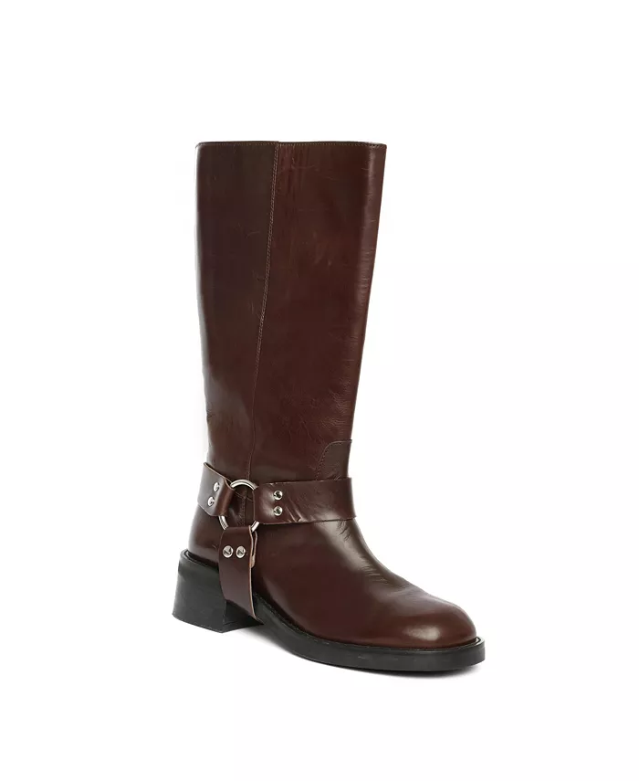 Лука Байкерские Ботинки до колена Maguire Shoes, коричневый