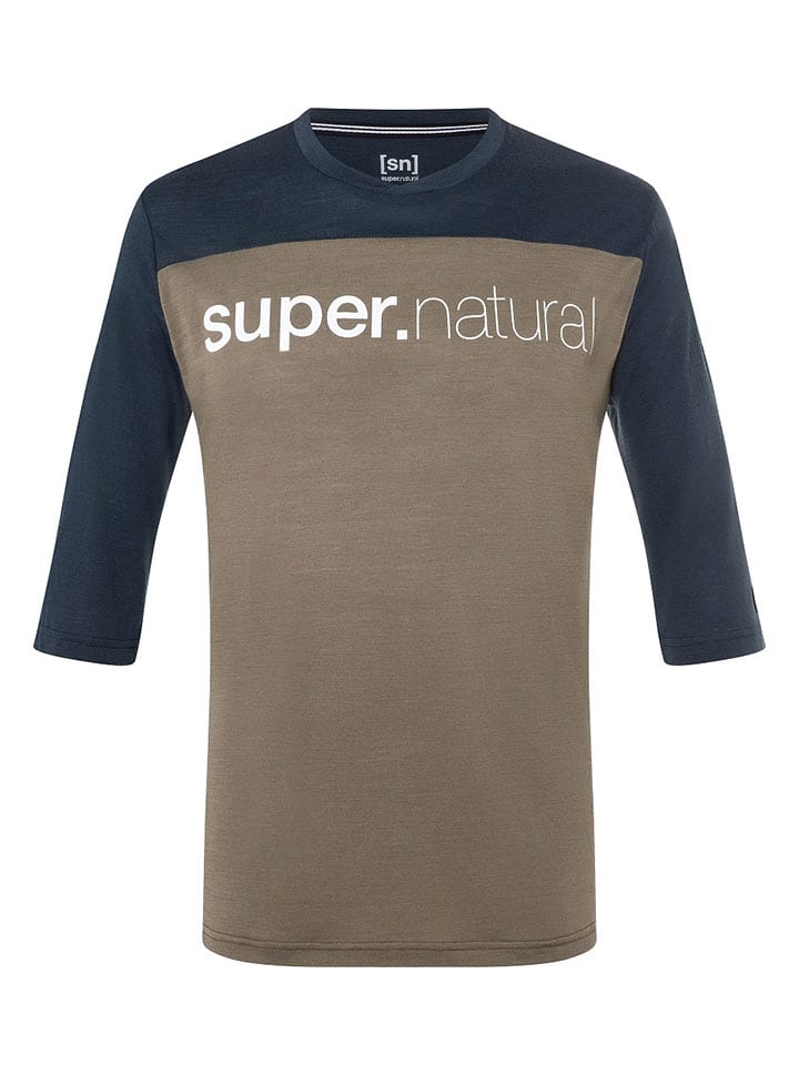 

Функциональная рубашка super.natural, цвет beige/dunkelblau