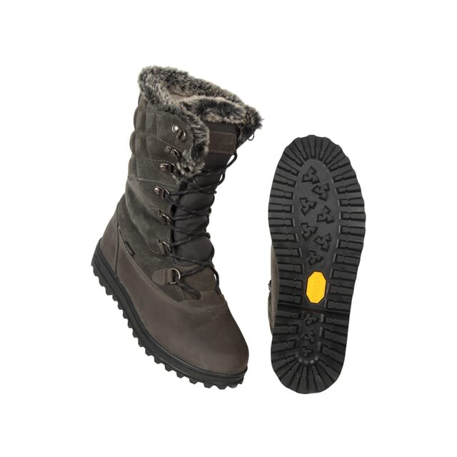

Женские кожаные зимние ботинки Восток Mountain Warehouse, серый