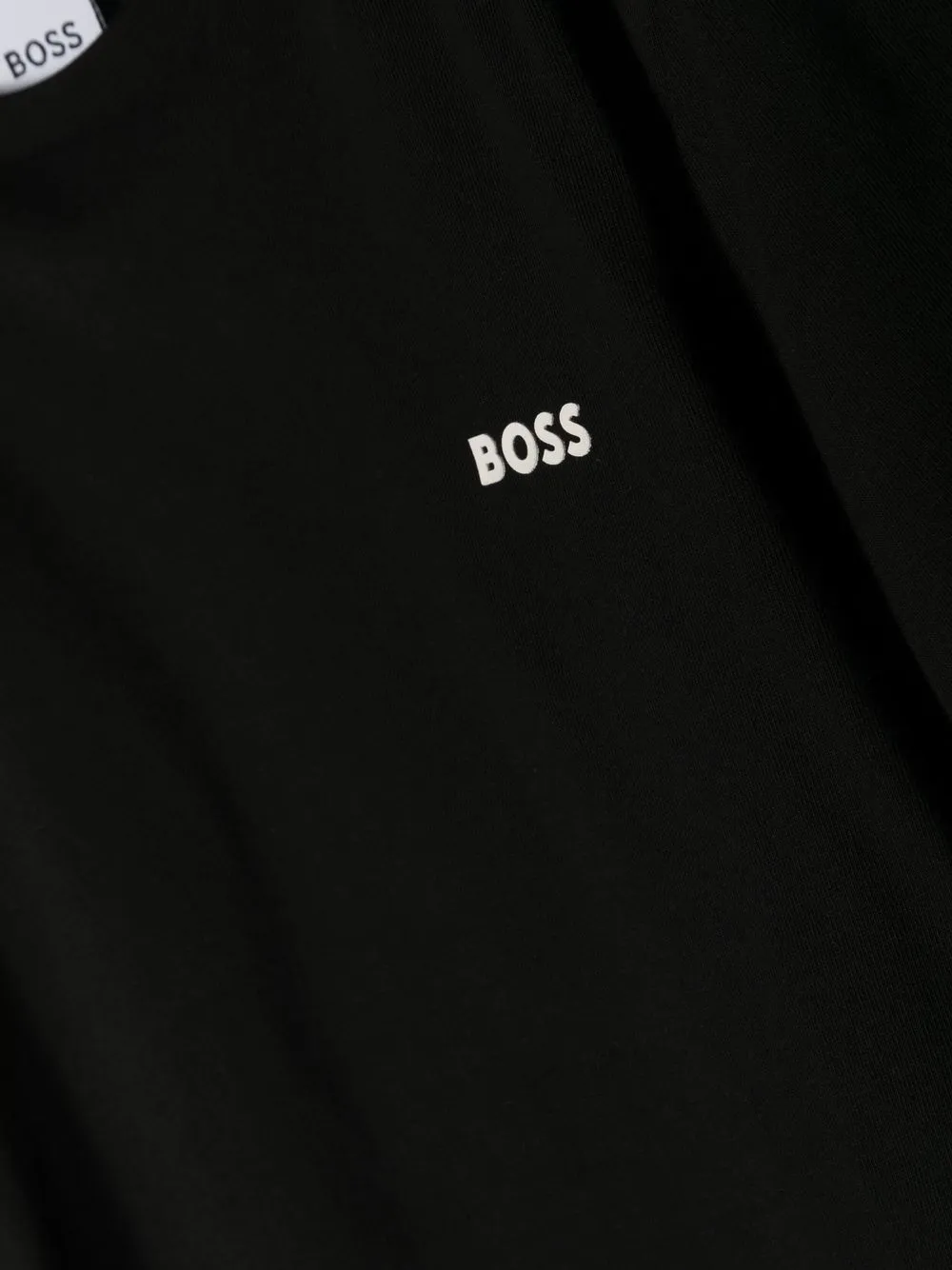 Футболка с тисненым логотипом BOSS Kidswear, черный — фото 3