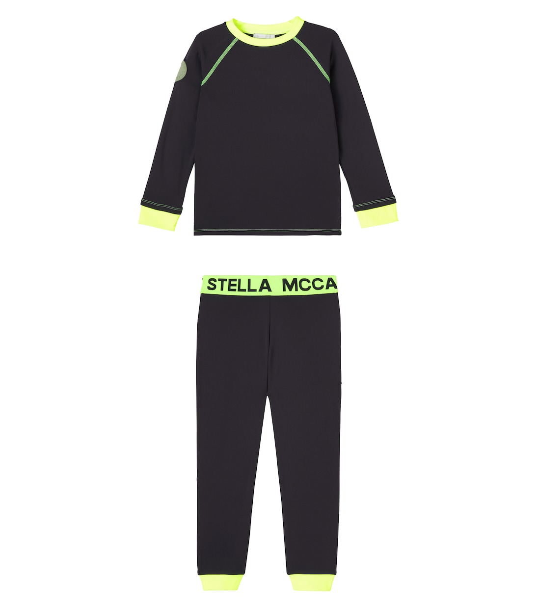 

Комплект из технической толстовки и спортивных штанов Stella McCartney Kids, черный