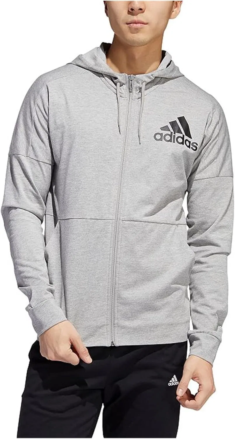 Толстовка с капюшоном и молнией Adidas Men's Back to School, серый