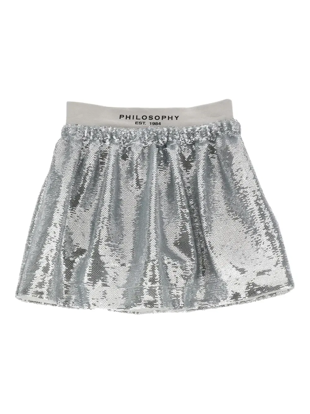 Юбка с пайетками Philosophy Di Lorenzo Serafini Kids, серебряный