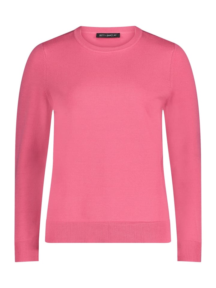 

Betty Barclay Простой вязаный свитер розового цвета