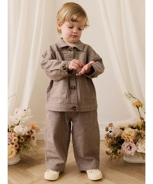 Жакет Mini Pinstripe Cassava / Iroko JAMIE KAY, коричневый — фото 4