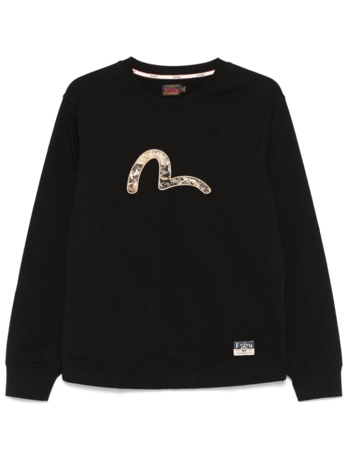 

Футболка с аппликацией чайки EVISU, черный