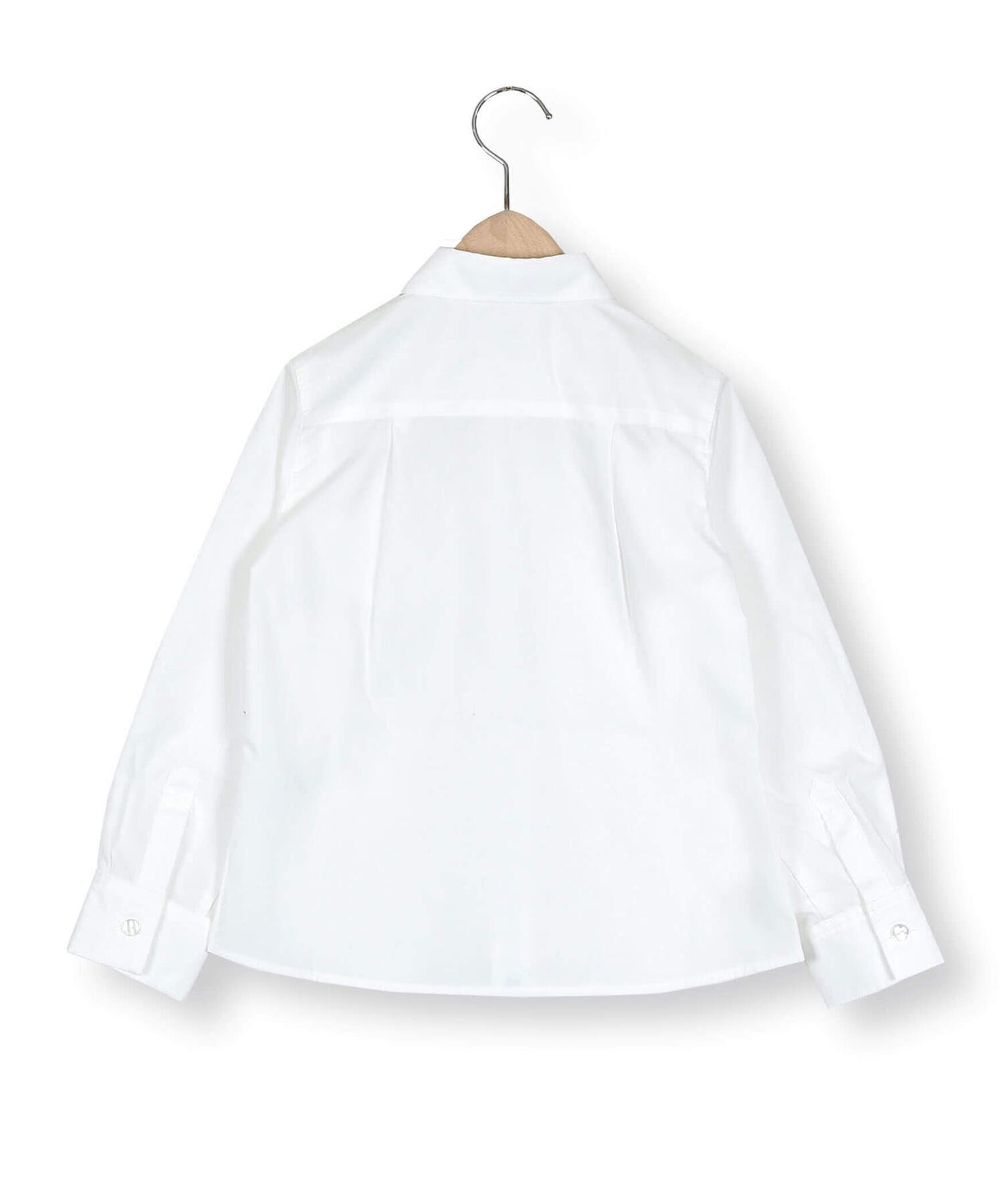 Рубашка с длинными рукавами из хлопчатобумажной ткани TC (100-140 см) BeBe, Off white — фото 3