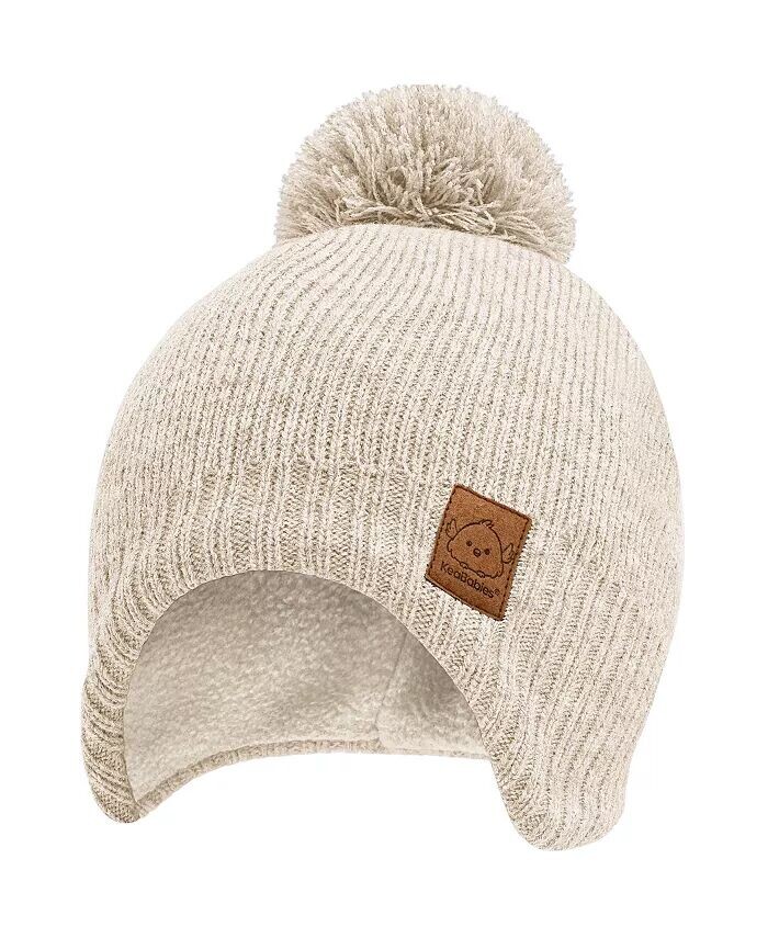 

Muff Baby Beanie, Детская шапка для мальчиков, девочек, Зимние шапки для детей, новорожденных, младенцев, малышей 0-36 месяцев KeaBabies, коричневый/бежевый