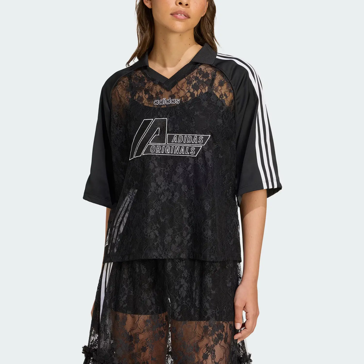 Футболка Lace Jersey Adidas Originals, черный — фото 2