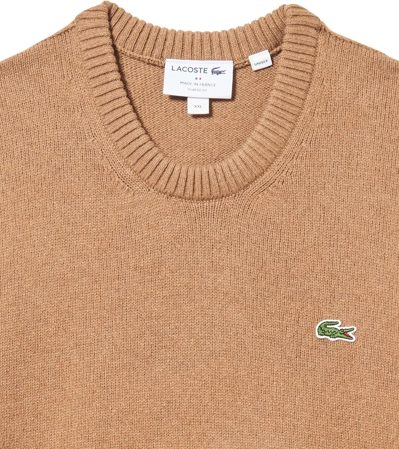 Свитер Lacoste Мужской Бесшовный Кашемировый, Французское Производство, серый — фото 2