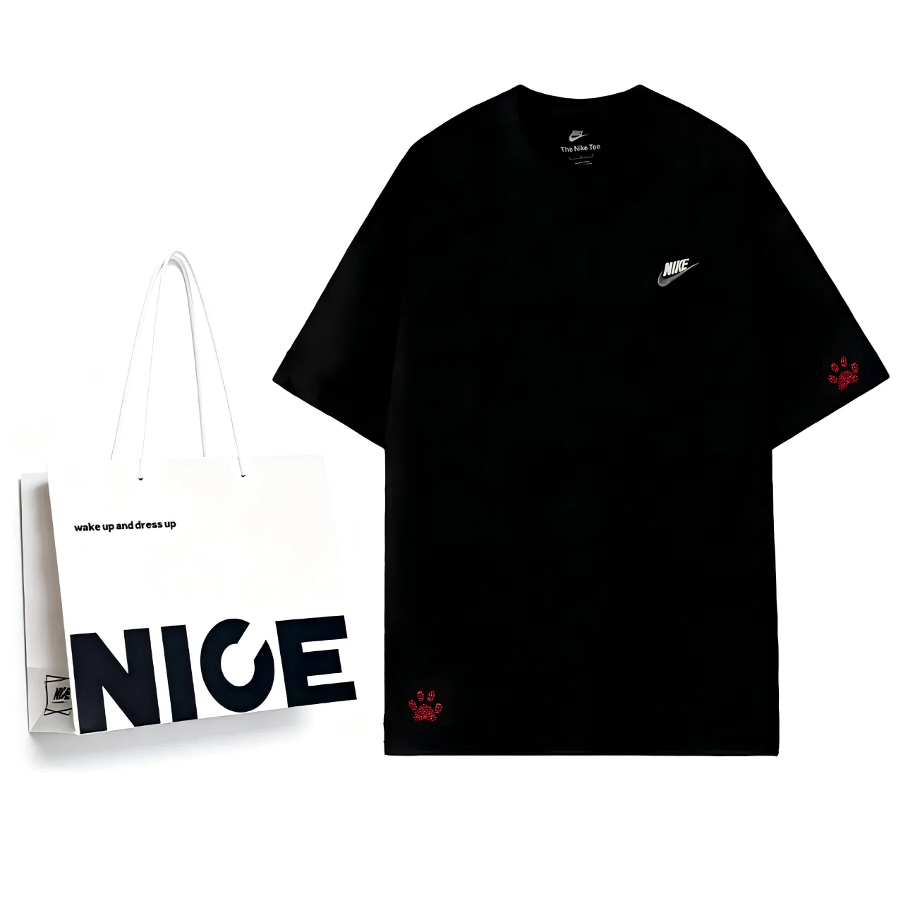 Футболка Nike Sportswear Club с принтом, белая