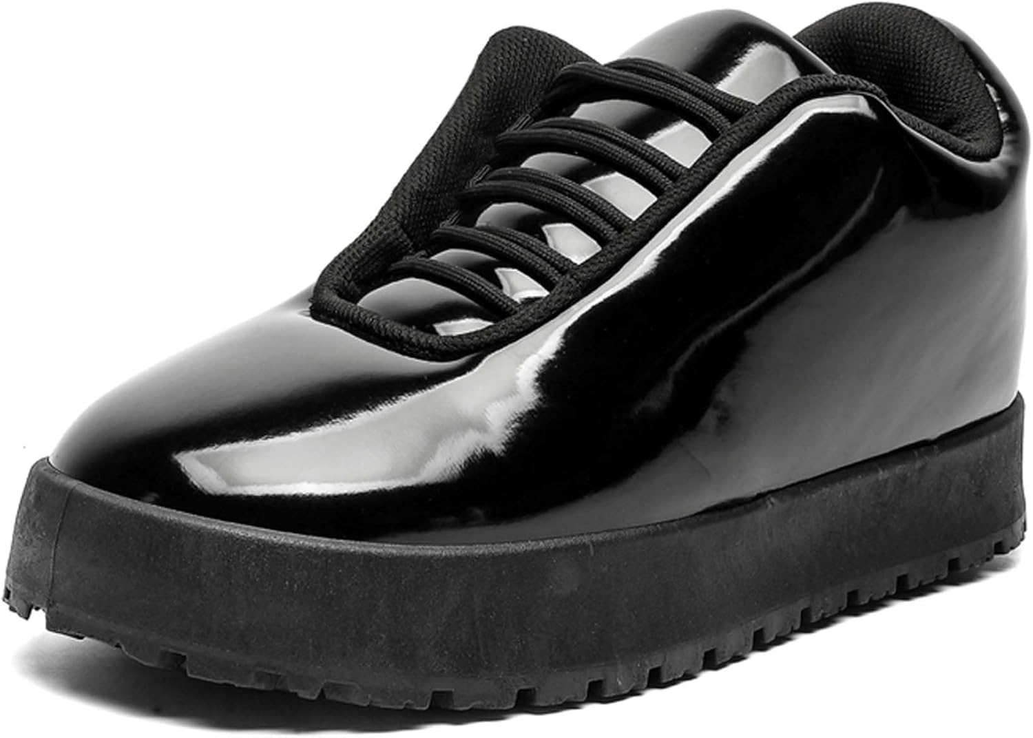 

Мужские зимние ботинки на платформе, городская мода, теплые снежные ботинки, увеличивающие рост, с толстой подошвой, спортивные ботинки для снега, против скольжения, массивные прогулочные ботинки Generic, черный