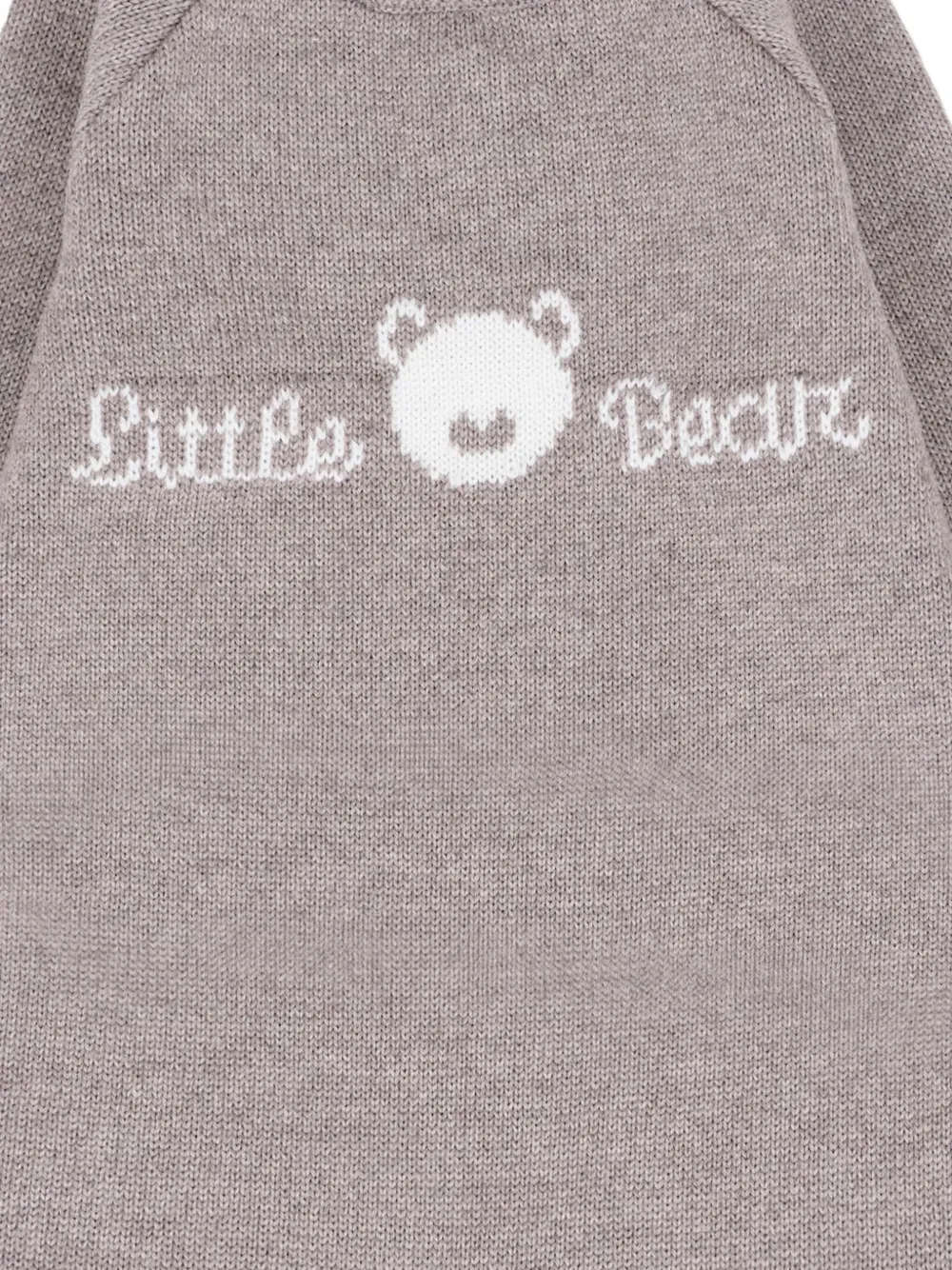 Ромпер из вирджинской шерсти Little Bear, коричневый — фото 3