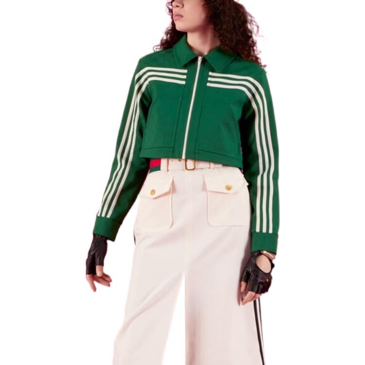 Куртка Gucci Adidas X,  зеленый — фото 4