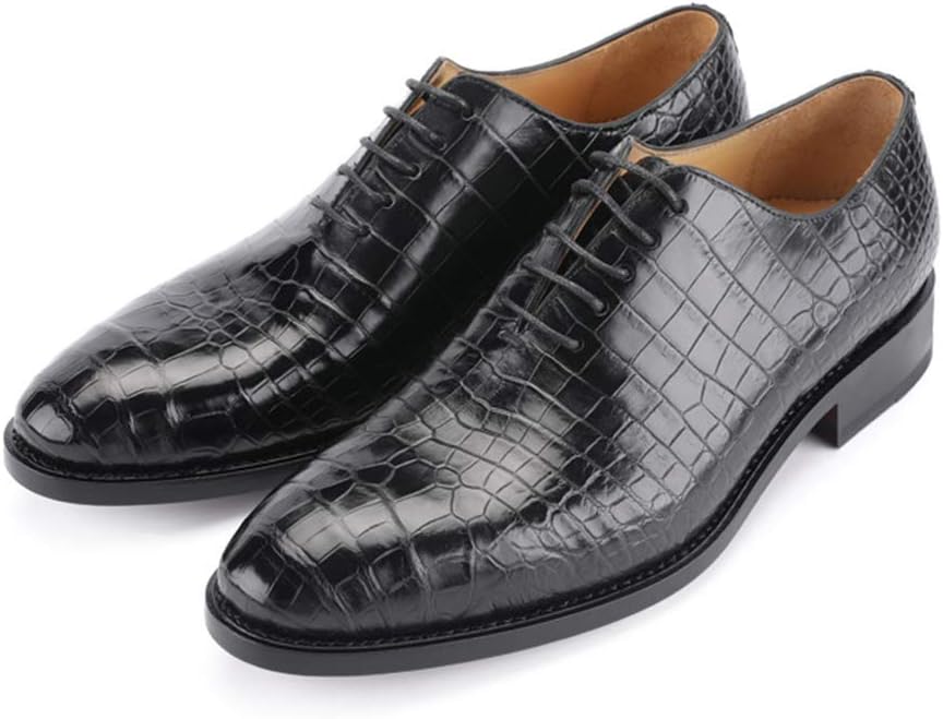 

Мужские кожаные деловые туфли, рабочие, для вечеринок и банкетов, высококачественная натуральная кожа, шнуровка, обувь, черные, 38/UK 5.5/US 6.5 Grvpm