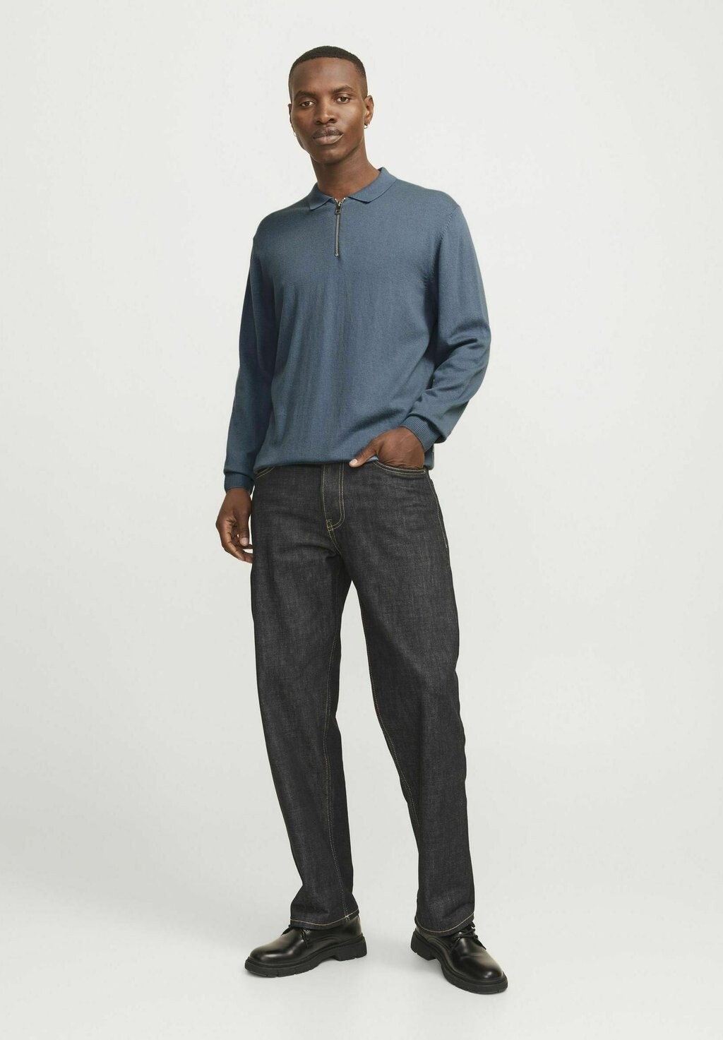

Топ с длинными рукавами EINFARBIG Jack & Jones, синий