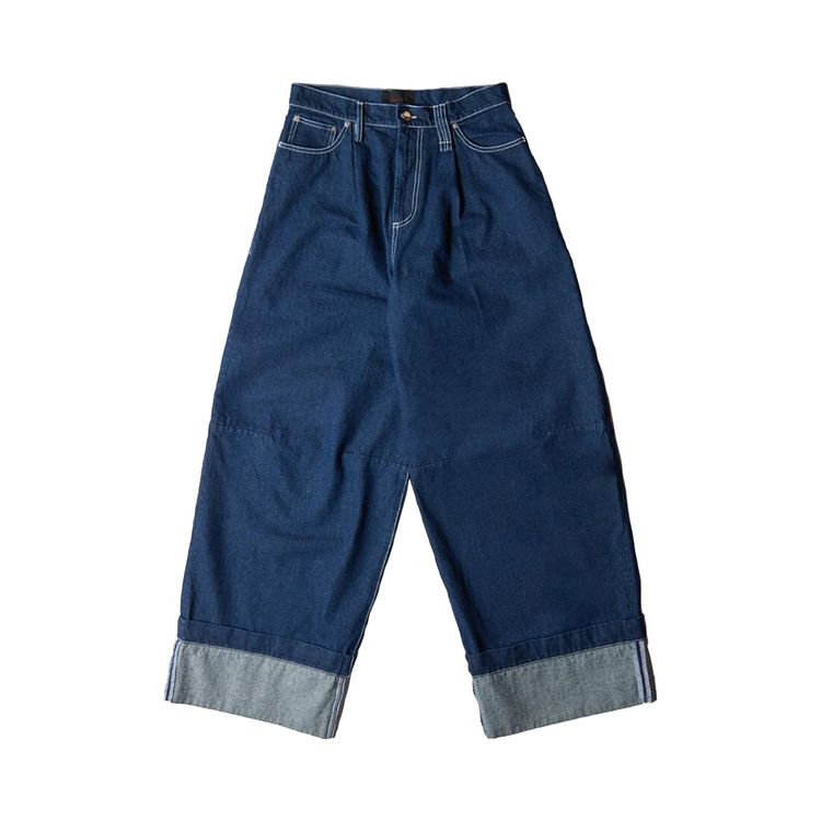 

Джинсы Simone Rocha Embellished Puddle Jeans 'Blue', синий