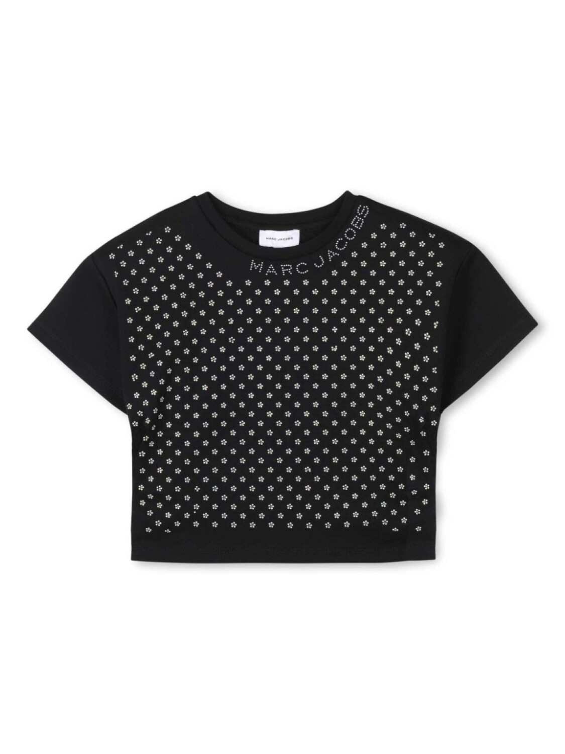 

Marc Jacobs Kids футболка с цветочной аппликацией, черный