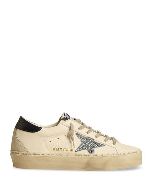

Женские кожаные низкие кеды Hi Star Golden Goose, цвет Ivory/Cream