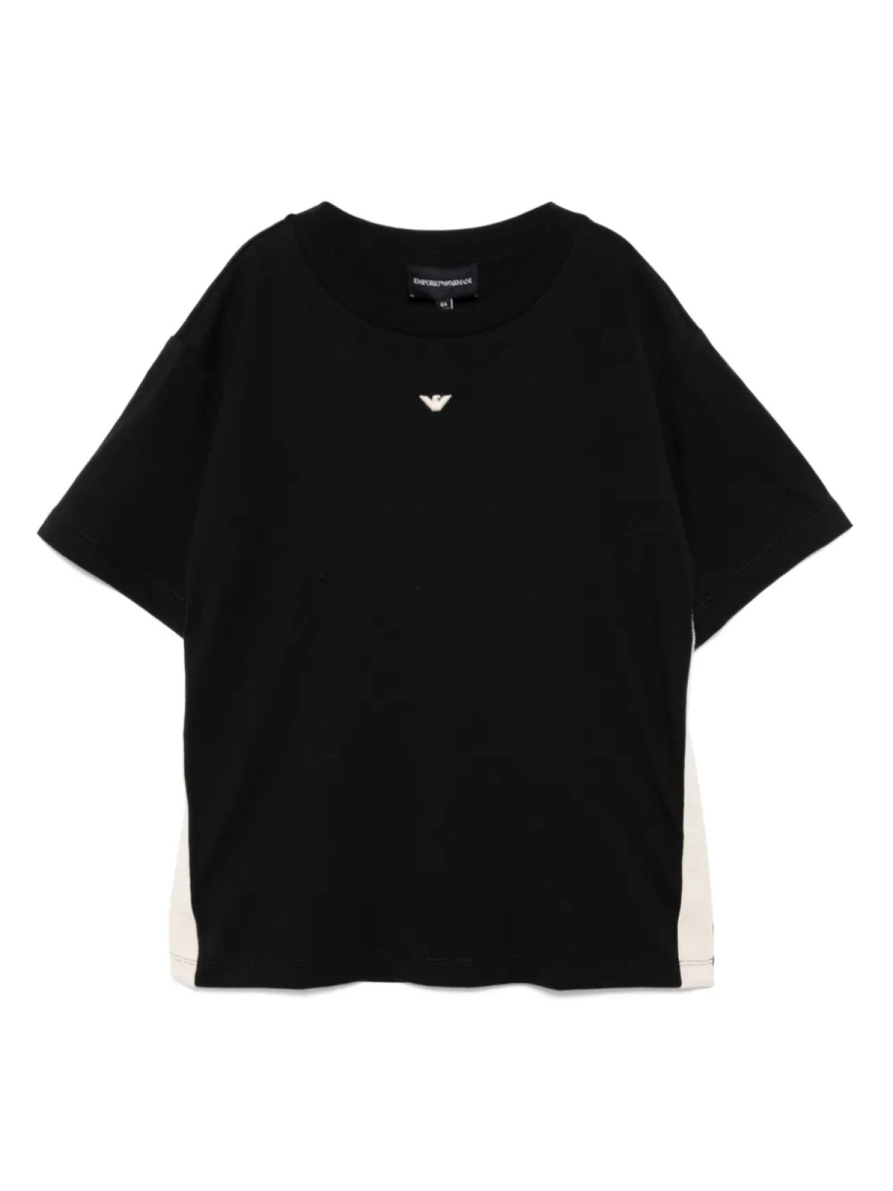 

Emporio Armani Kids футболка с вышитым логотипом, черный