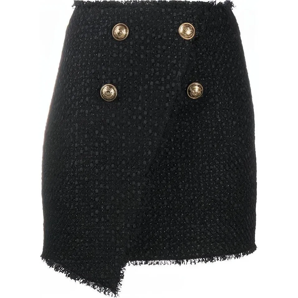 Юбка короткая повседневная SS21 Women's Black BALMAIN