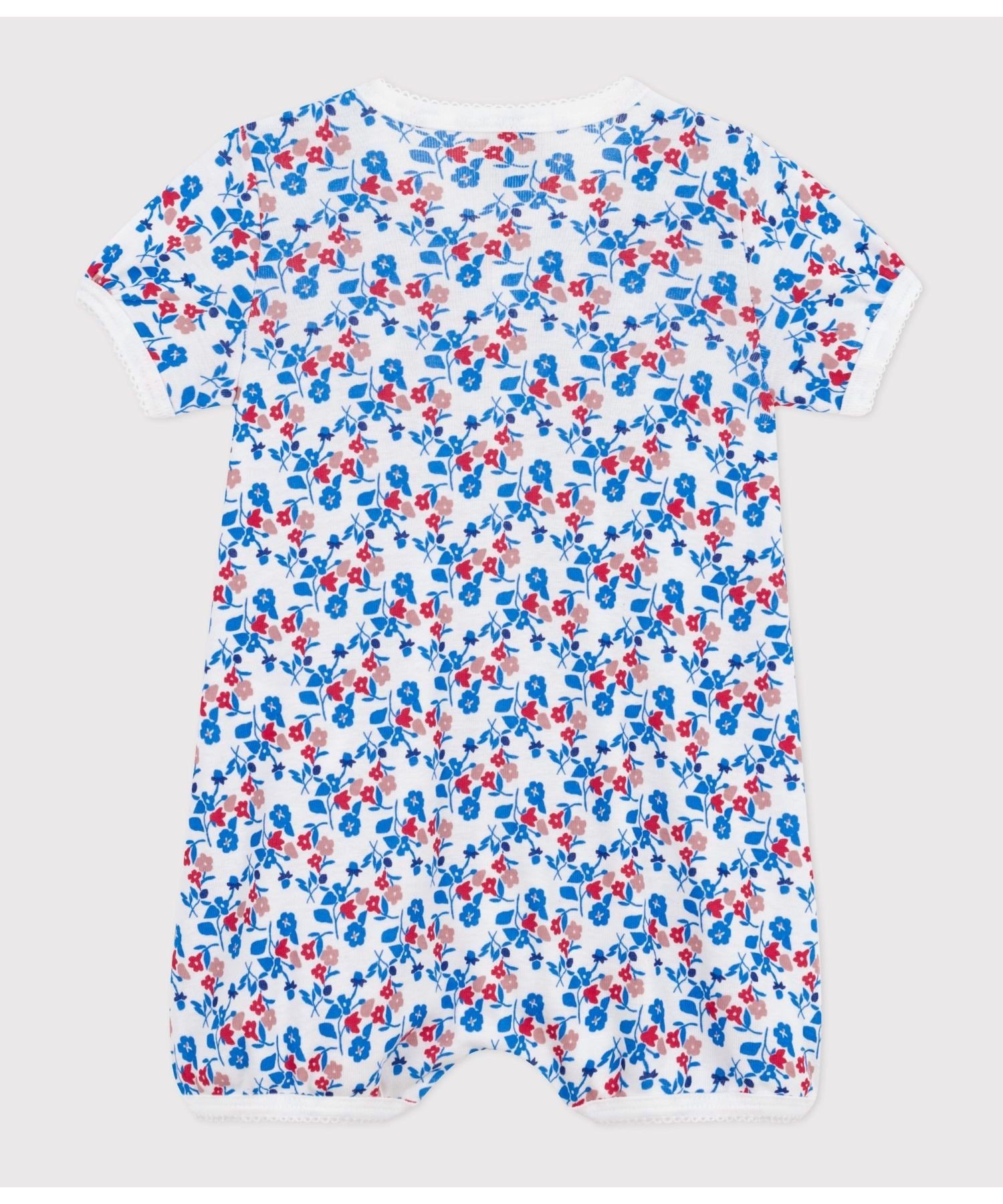 Короткий комбинезон Petit Bateau, Off-white/Multicolor — фото 2