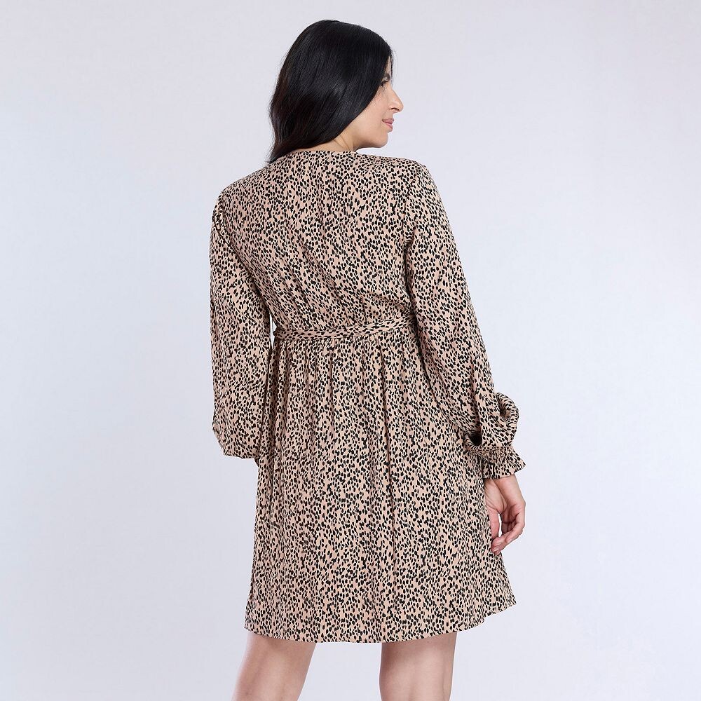 

Тканое мини-платье с запахом Maternity Motherhood, цвет Black Ditsy Floral