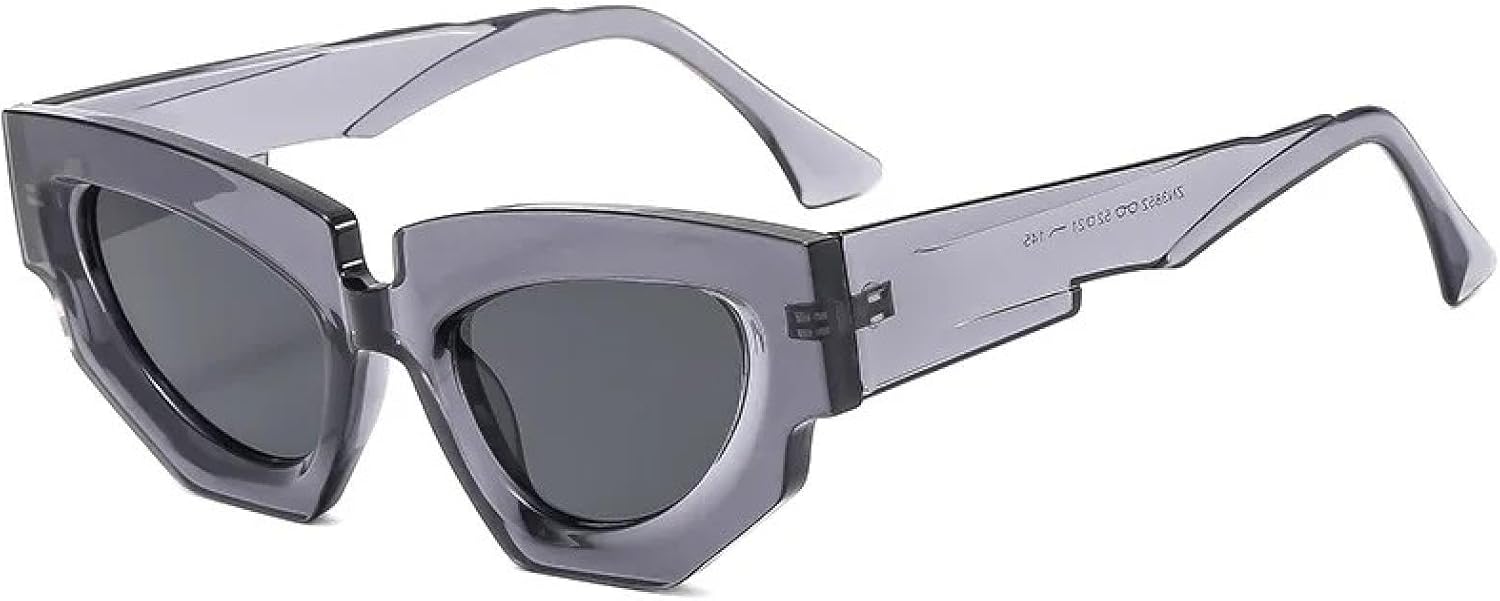 

Модные женские солнцезащитные очки «кошачий глаз» для активного отдыха на открытом воздухе, ретро-очки с защитой от УФ-излучения UV400, трендовые мужские очки TVTBBVV, Gray Gray