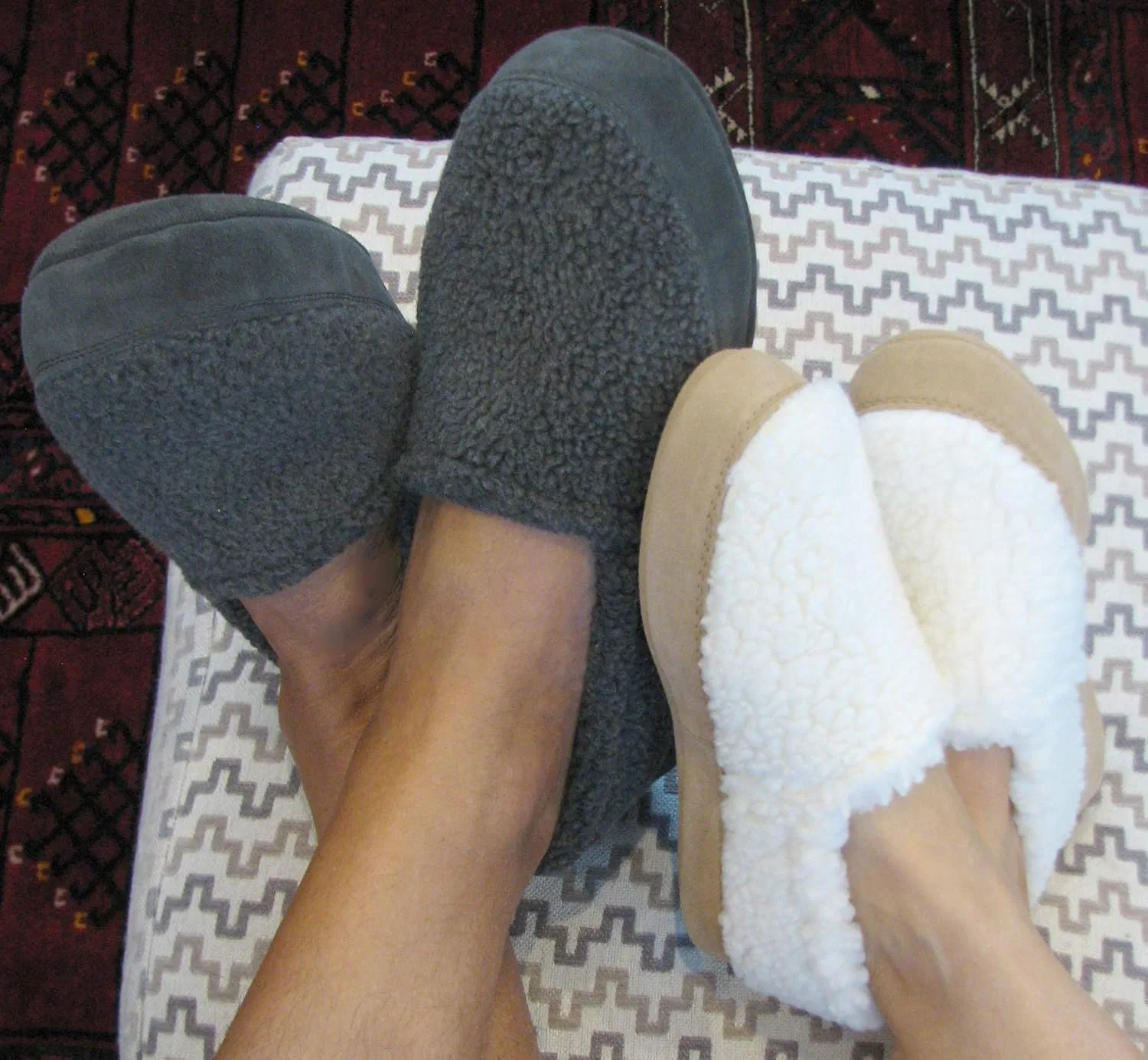 Тапочки с подошвой из замши, Polar Feet, серый — фото 2