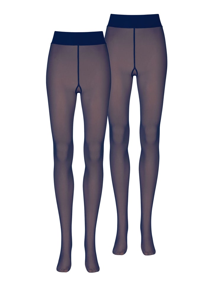 

Nur Die Прозрачные колготки, теплые и теплые, прочные, темно-синего цвета