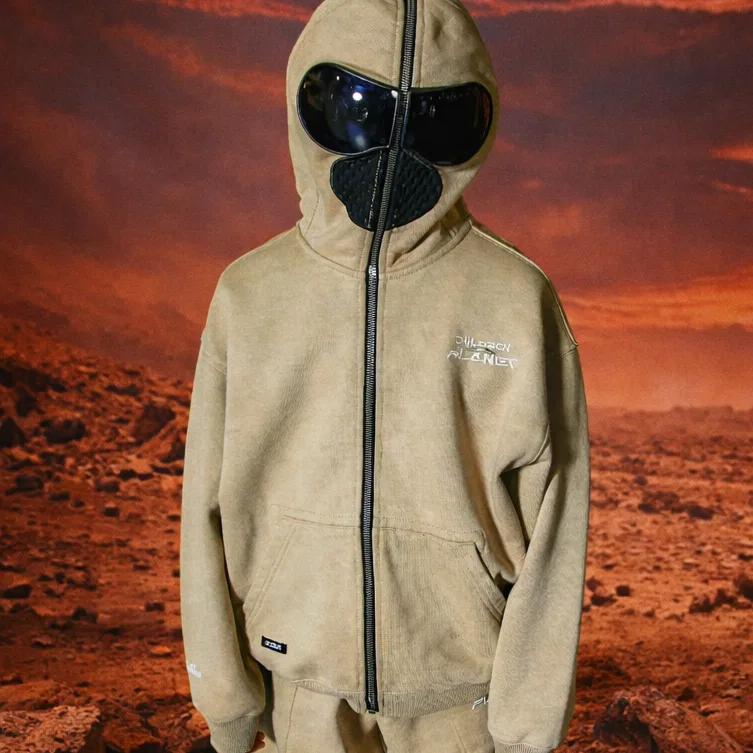 Детская толстовка на молнии Kuiper Faded Goggle Sweat, песочная, от Children Of Planet
