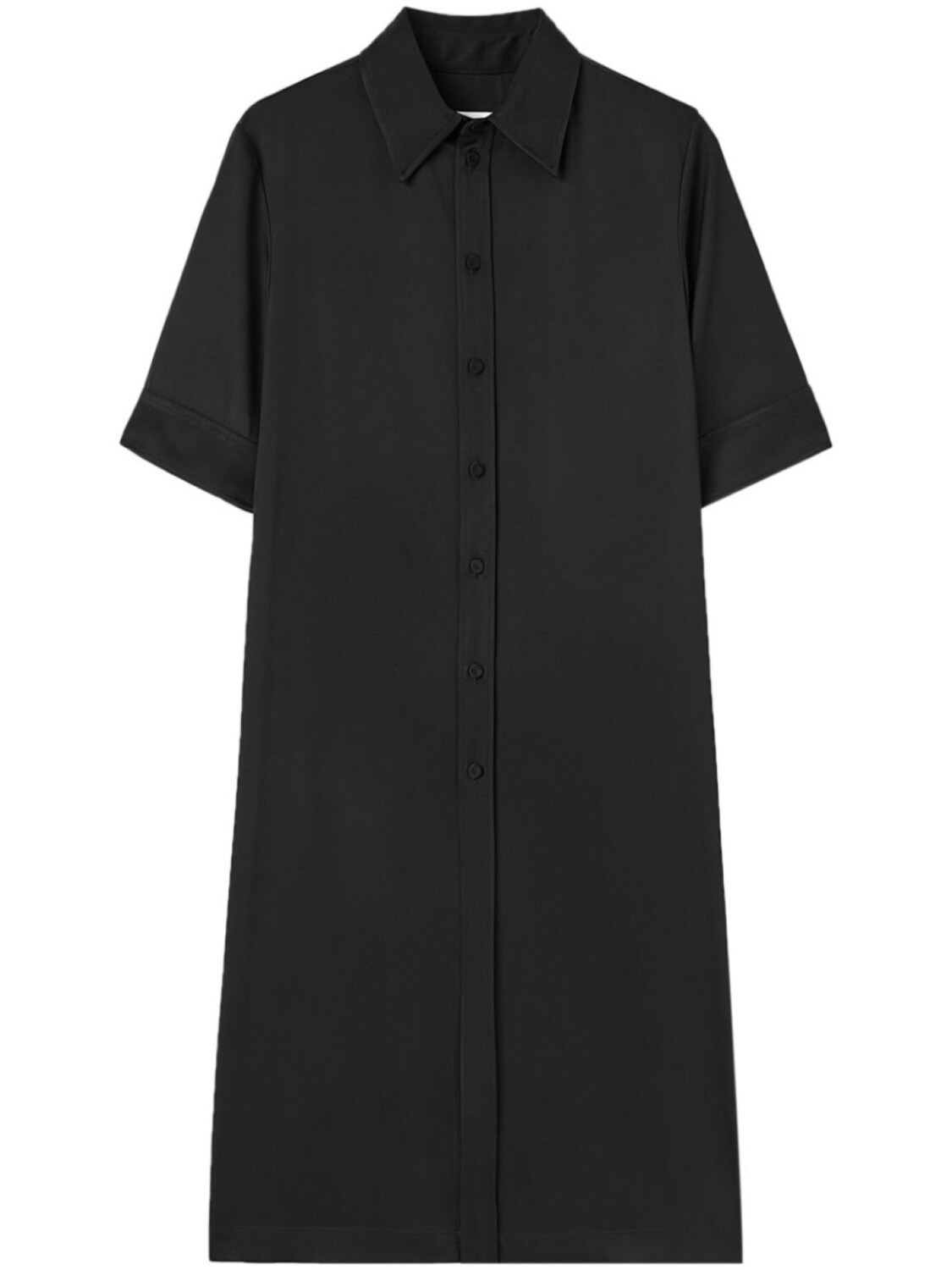 

Jil Sander рубашка из саржевого переплетения с заостренным воротником, черный
