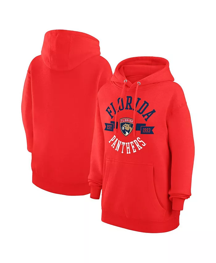 

Женская флисовая толстовка с капюшоном красного цвета с изображением Florida Panthers City G-III 4Her by Carl Banks