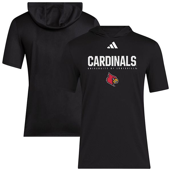 Мужская черная худи louisville cardinals 2025 areoready sideline training Adidas