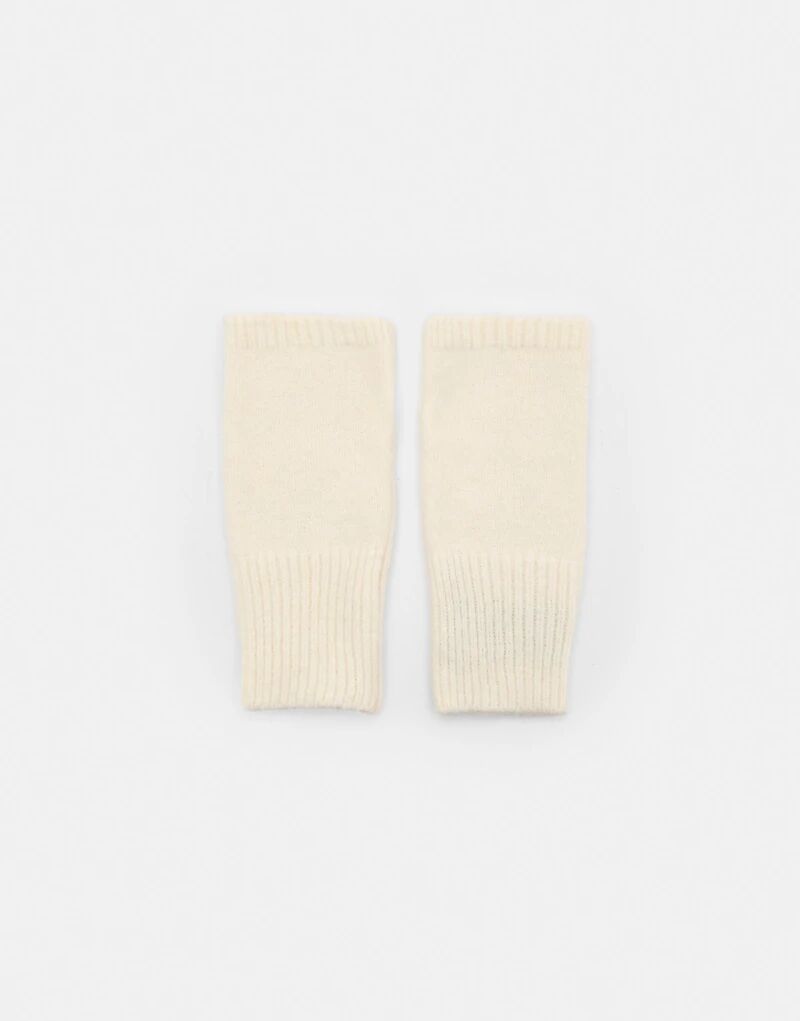 

Перчатки без пальцев Pull&Bear Knit бежевого цвета
