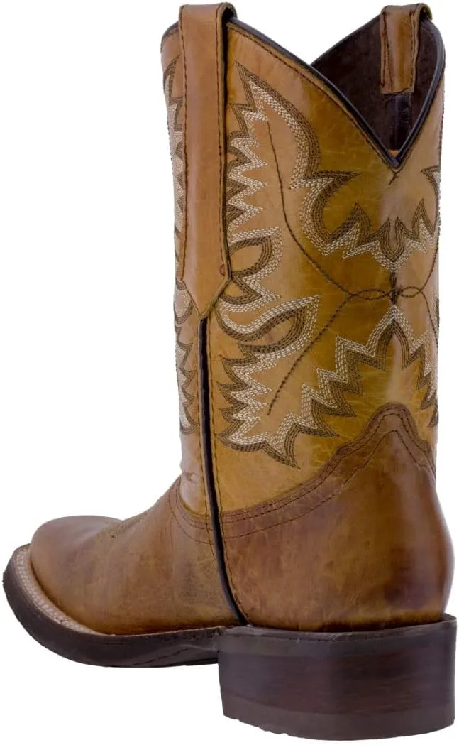 

Мужские ковбойские сапоги Texas Legacy Honey Brown из западной кожи для родео и седла, с квадратным носком