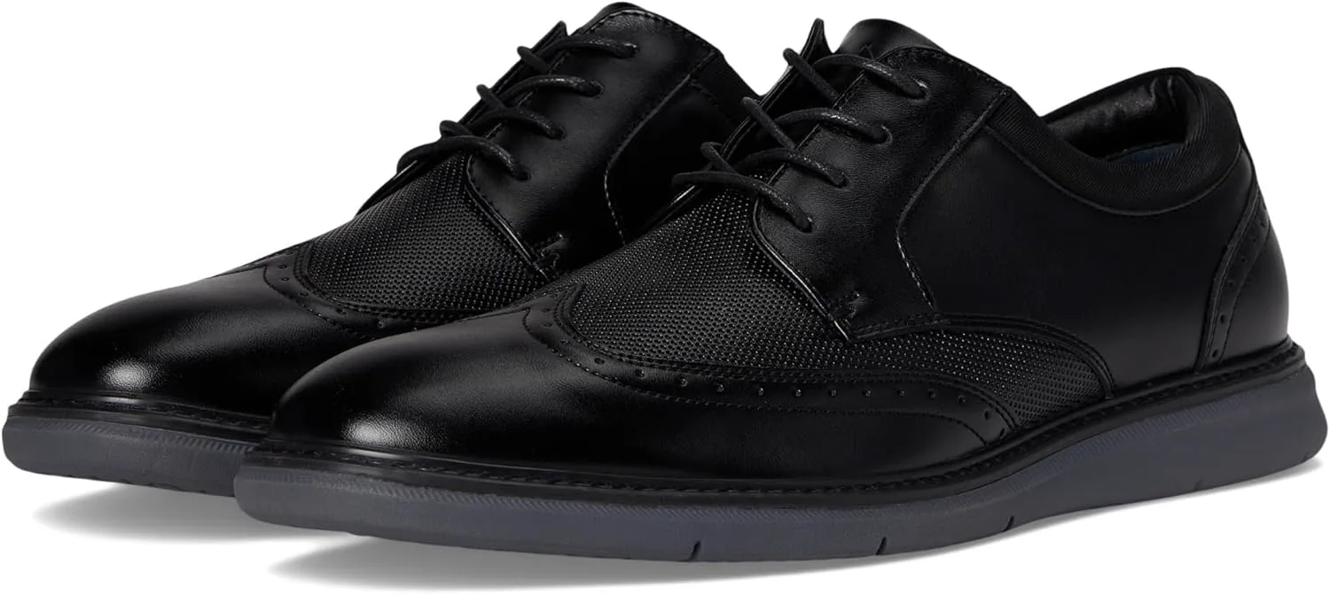 Мужские оксфорды Nunn Bush Chase Wingtip с современной шнуровкой, черный