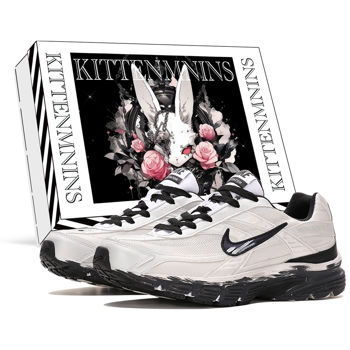 

Nike Кроссовки для бега Initiator Cushioning Support, низкие, мужские, серебристо-черные