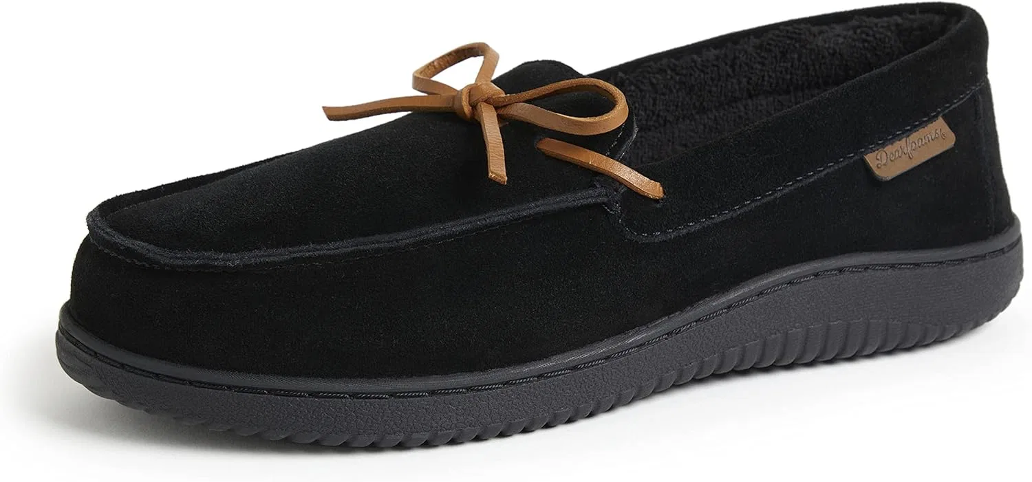 Тапочки с памятью формы Dearfoams, черный замш