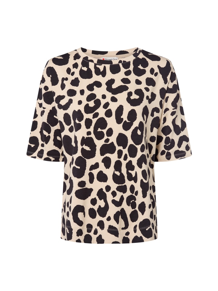 

Футболка бежево-черного цвета Street One