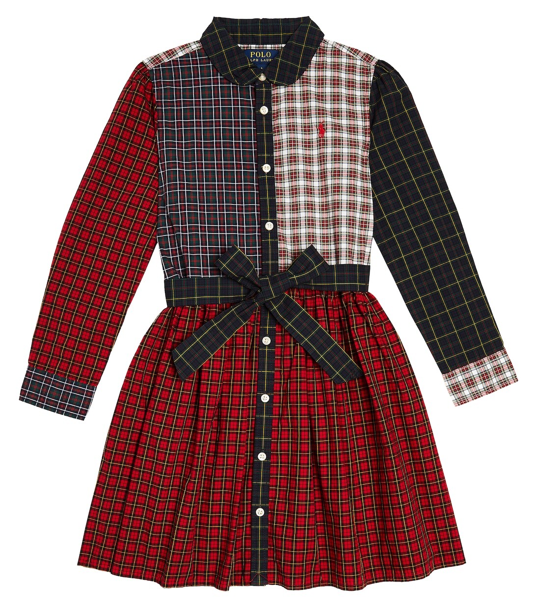 

Платье junia в клетку из хлопка Polo Ralph Lauren Kids, мультиколор