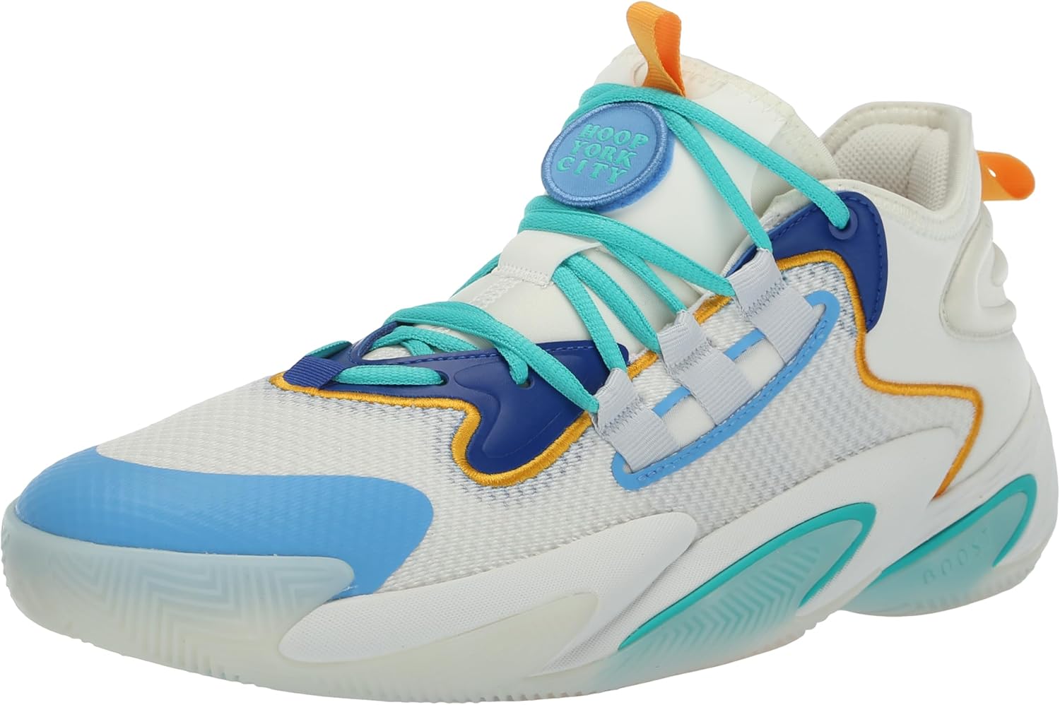 

Баскетбольные кроссовки Adidas Unisex-Adult Byw Select Basketball Boost, белый/синий/кремовый